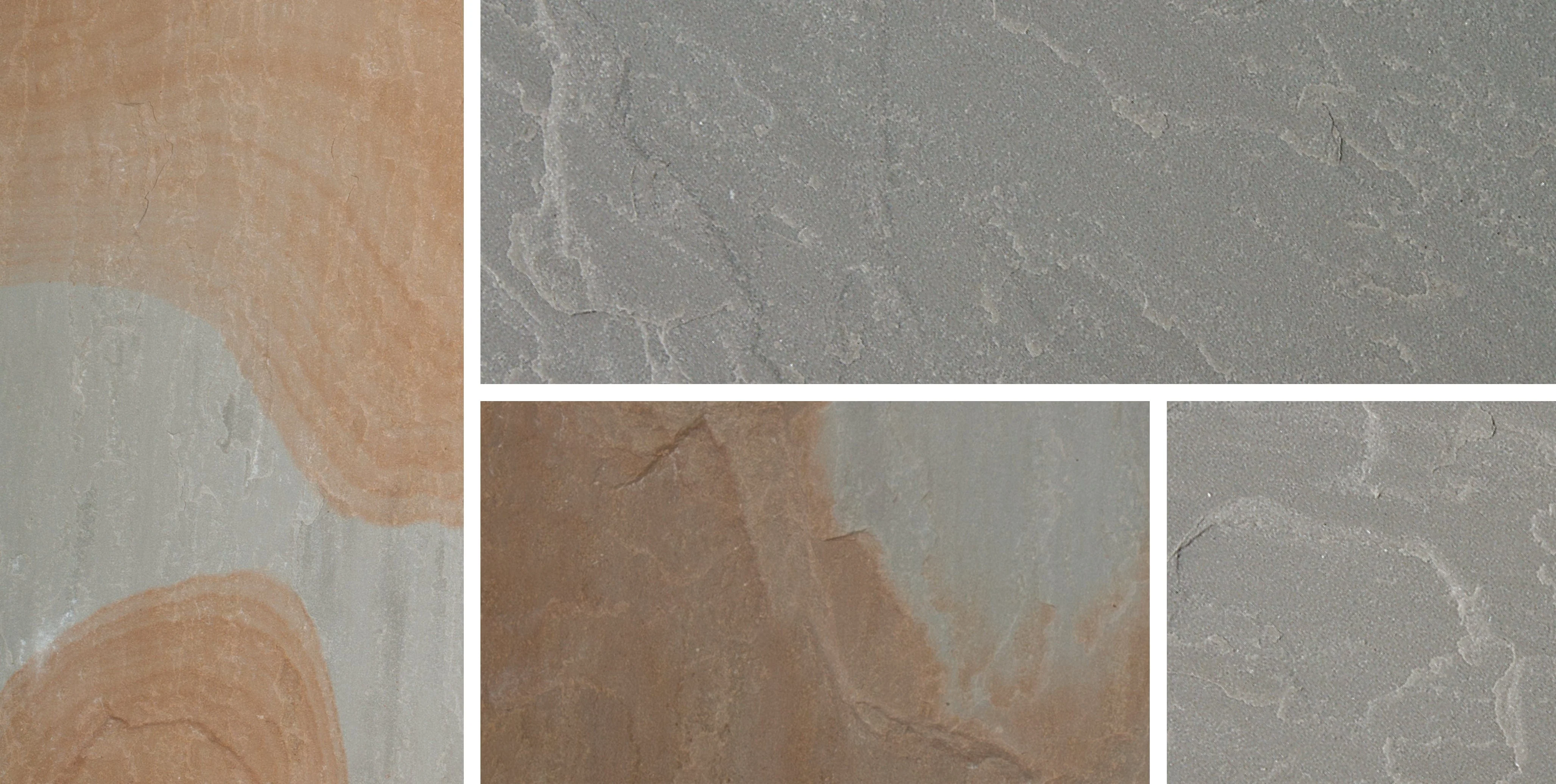 Bradstone Blended Natural Sandstone Patio Pack in Rustic Grey paving slabs - Image 2